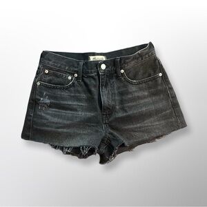 Madewell Relaxed Mid-Length Denim Shorts - 25 - Black - EUC